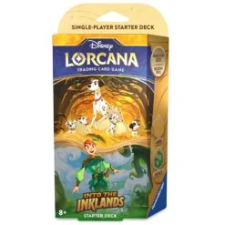 Disney Lorcana Trading Card Game By Ravensburger – Into The Inklands – Starter Deck – 101 Dalmatians And Peter Pan