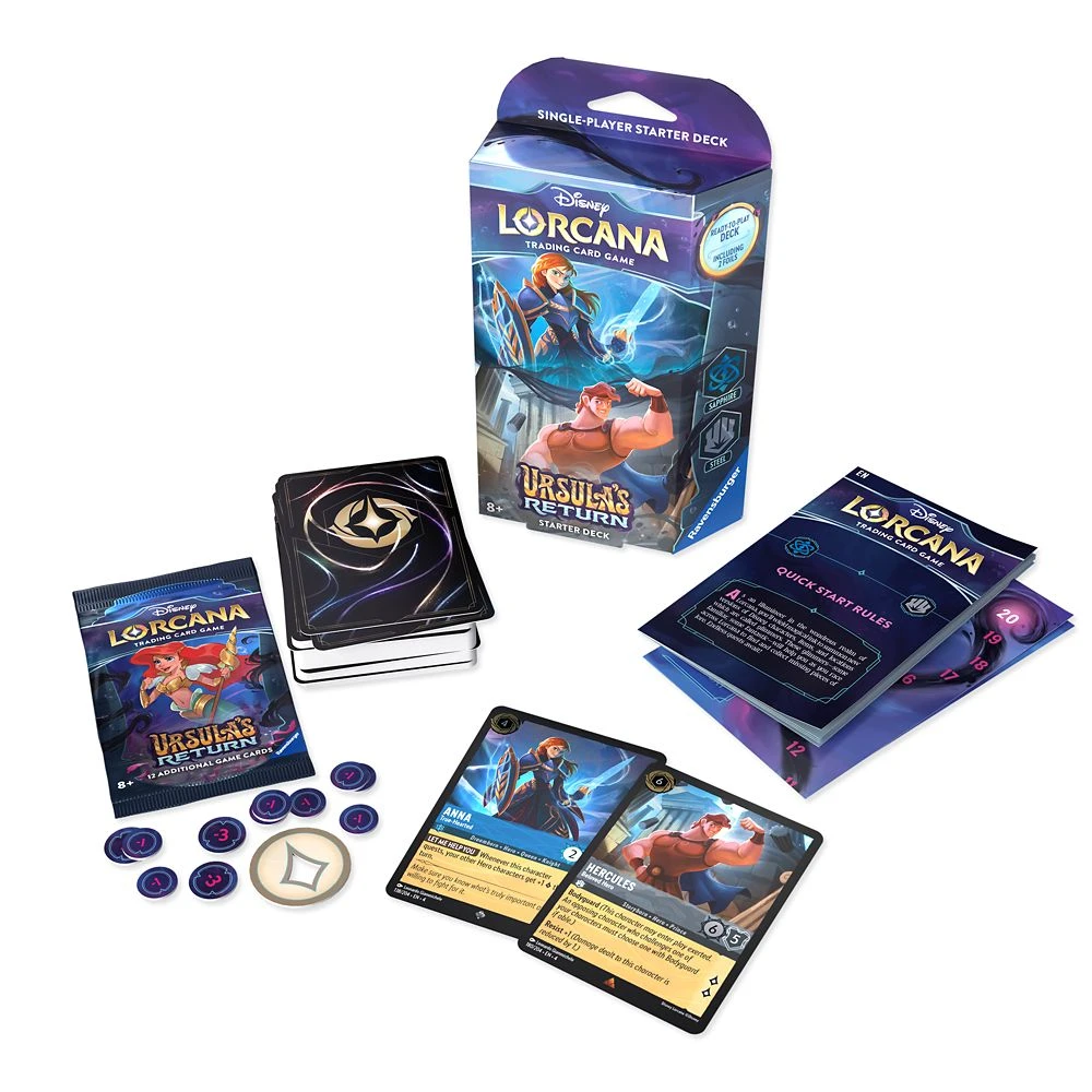 Disney Lorcana Trading Card Game By Ravensburger – Ursula's Return – Starter Deck – Frozen And Hercules 3 Disney Lorcana Trading Card Game By Ravensburger – Ursula's Return – Starter Deck – Frozen And Hercules