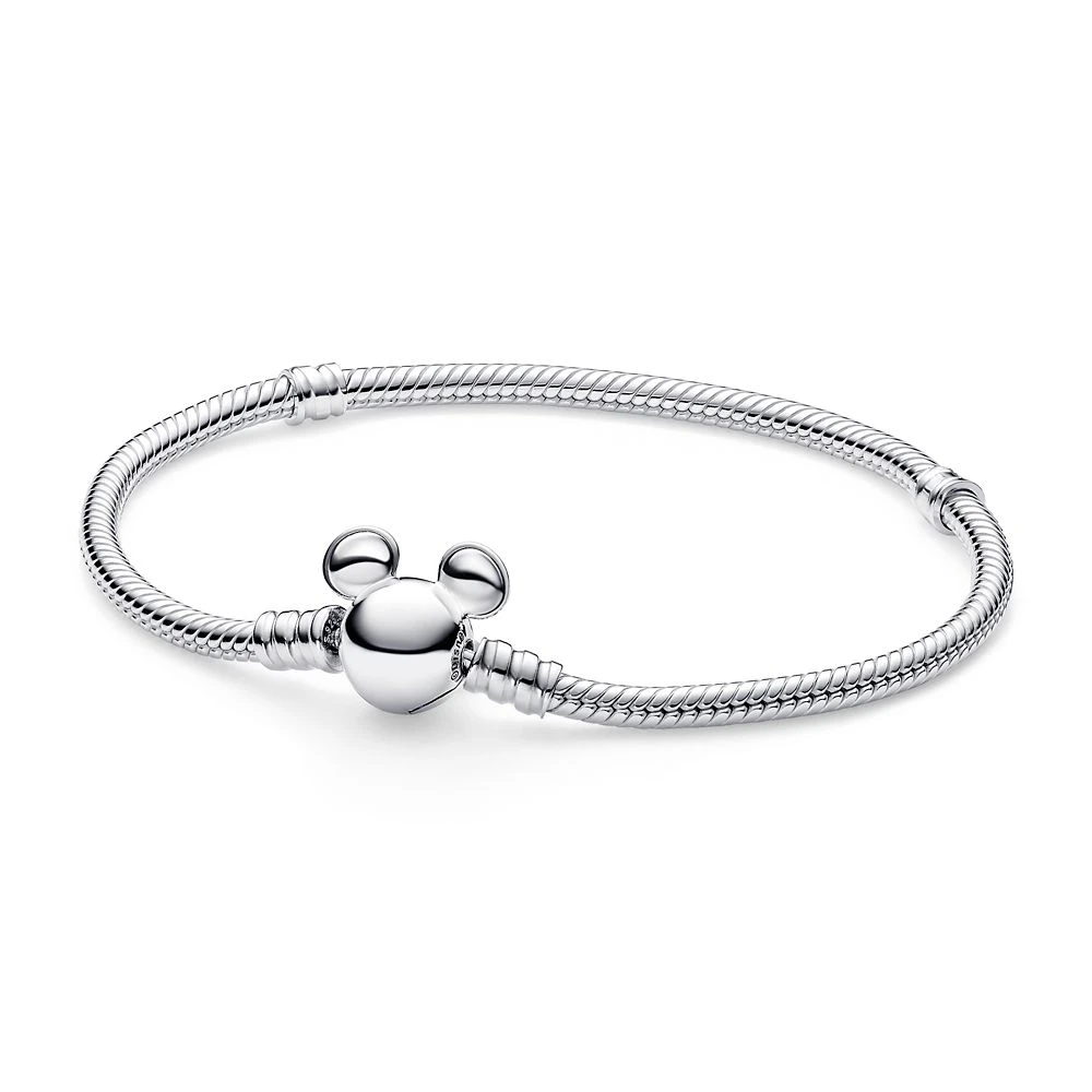 Disney Mickey Mouse Icon Snake Chain Bracelet By Pandora – Silver 3 Disney Mickey Mouse Icon Snake Chain Bracelet By Pandora – Silver