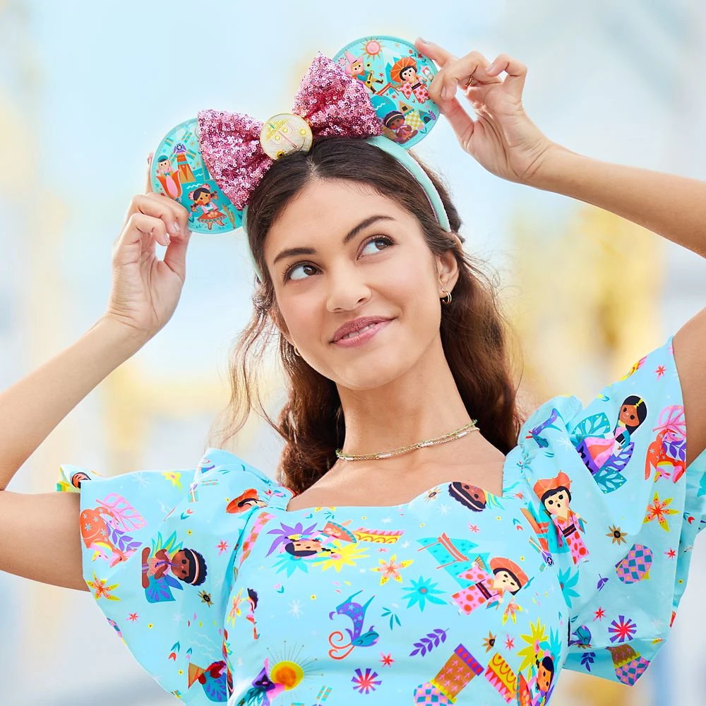 Disney It's A Small World Ear Headband With Sequined Bow For Adults 4 Disney It's A Small World Ear Headband With Sequined Bow For Adults - Image 2