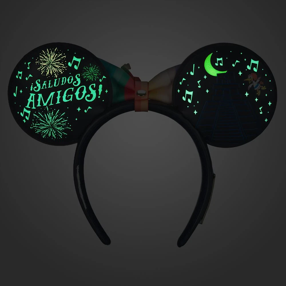 Disney The Three Caballeros Glow-in-the-Dark Loungefly Ear Headband With Removable Bow For Adults – EPCOT 6 Disney The Three Caballeros Glow-in-the-Dark Loungefly Ear Headband With Removable Bow For Adults – EPCOT - Image 4
