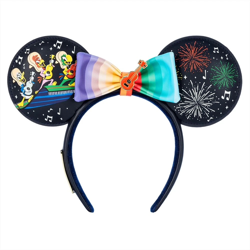 Disney The Three Caballeros Glow-in-the-Dark Loungefly Ear Headband With Removable Bow For Adults – EPCOT 3 Disney The Three Caballeros Glow-in-the-Dark Loungefly Ear Headband With Removable Bow For Adults – EPCOT