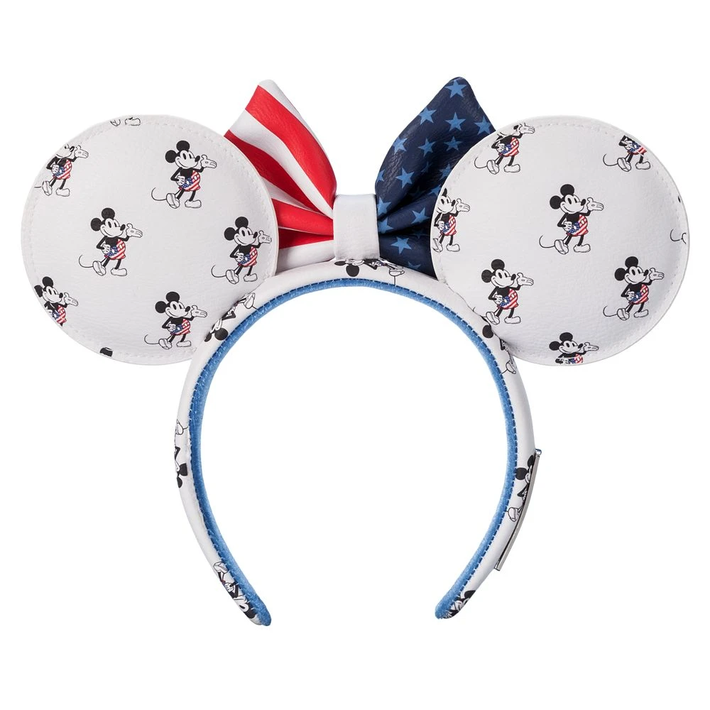 Disney Mickey And Minnie Mouse Americana Loungefly Ear Headband For Adults 5 Disney Mickey And Minnie Mouse Americana Loungefly Ear Headband For Adults - Image 3