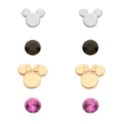Disney Mickey And Minnie Mouse Earring Set