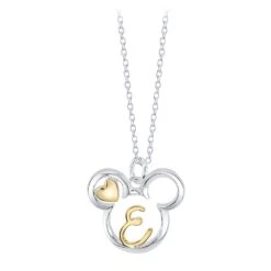 Disney Mickey Mouse Icon With Initial Necklace -toy 6730058010765 2