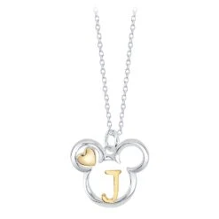 Disney Mickey Mouse Icon With Initial Necklace -toy 6730058010765 3