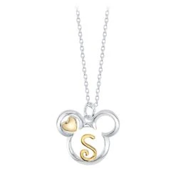Disney Mickey Mouse Icon With Initial Necklace -toy 6730058010765 4