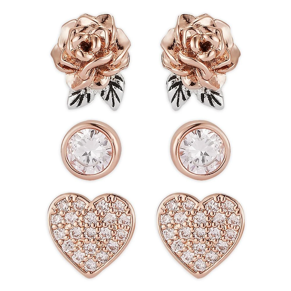 Disney Beauty And The Beast Earring Set 3 Disney Beauty And The Beast Earring Set