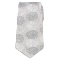 Disney Millennium Falcon Gray Silk Tie For Adults – Star Wars -toy 6730059363214 1