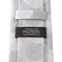 Disney Millennium Falcon Gray Silk Tie For Adults – Star Wars -toy 6730059363214 3