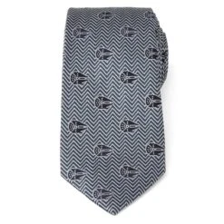 Disney Millennium Falcon Herringbone Blue Silk Tie For Adults – Star Wars -toy 6730059363452 1