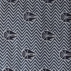 Disney Millennium Falcon Herringbone Blue Silk Tie For Adults – Star Wars -toy 6730059363452 2