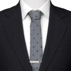 Disney Millennium Falcon Herringbone Blue Silk Tie For Adults – Star Wars -toy 6730059363452 4