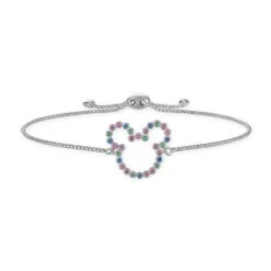 Disney Mickey Mouse Icon Multi-Colored Gems Bracelet By Rebecca Hook