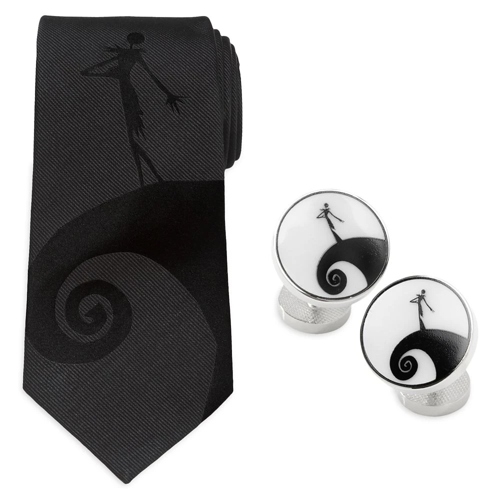 Disney Jack Skellington Cufflinks And Tie Set – The Nightmare Before Christmas 3 Disney Jack Skellington Cufflinks And Tie Set – The Nightmare Before Christmas