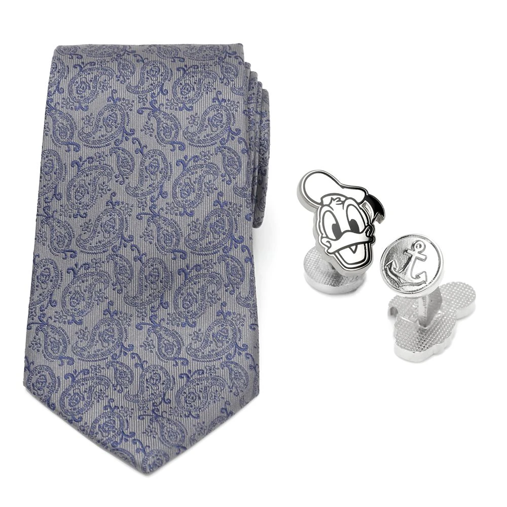 Disney Donald Duck Tie And Cufflinks Gift Set 3 Disney Donald Duck Tie And Cufflinks Gift Set