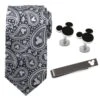 Disney Mickey Mouse Icon Tie, Cufflinks And Tie Clip Gift Set
