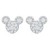 Disney Mickey Mouse Icon Stud Earrings For Kids By CRISLU -toy 7401057015639