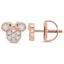 Disney Minnie Mouse Icon Stud Earrings For Kids By CRISLU -toy 7401057015645 2