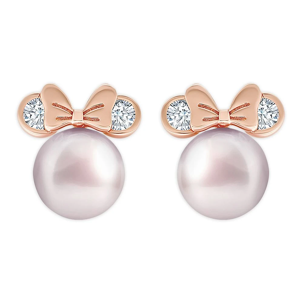Disney Minnie Mouse Icon Pearl Earrings By CRISLU 3 Disney Minnie Mouse Icon Pearl Earrings By CRISLU