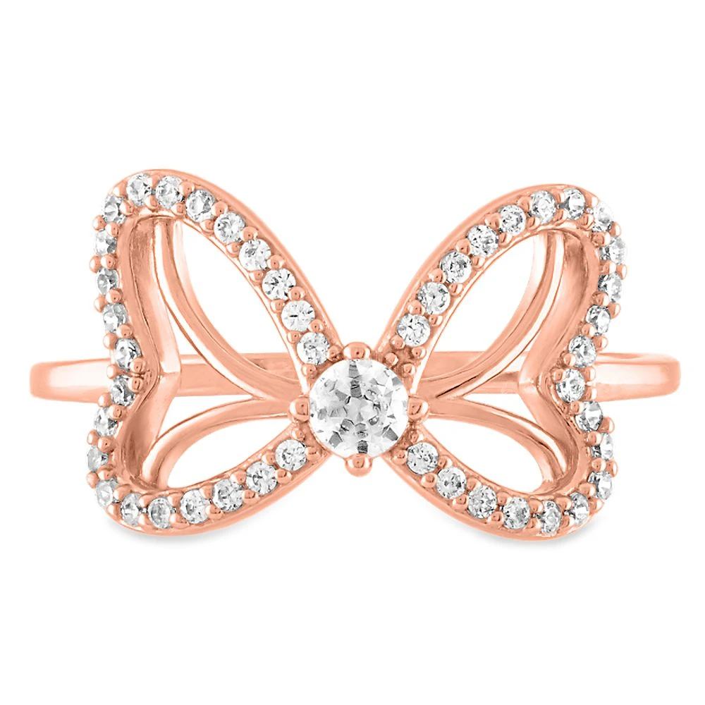 Disney Minnie Mouse Bow Rose Gold Ring By Rebecca Hook 3 Disney Minnie Mouse Bow Rose Gold Ring By Rebecca Hook