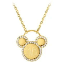 Disney Mickey Mouse Icon Gold Necklace By Rebecca Hook – Personalized
